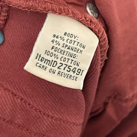 L.L. Bean Classic Fit Pants Size 12 Red Straight Leg Stretch - Picture 5 of 7